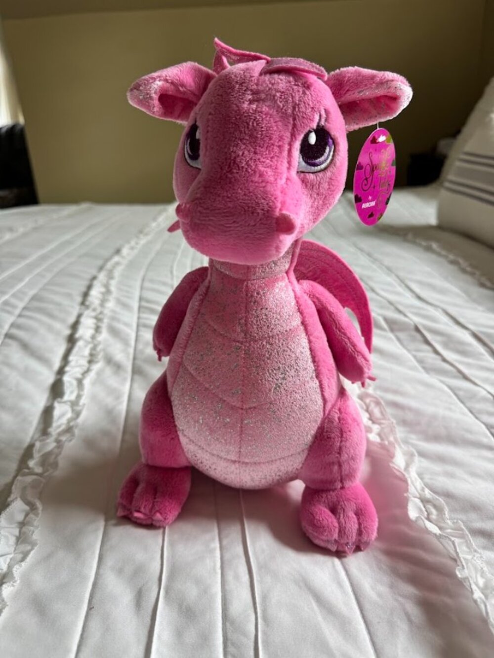 Aurora Sparkle Tales 12" Dahlia Dragon Pink Plush New with Tag